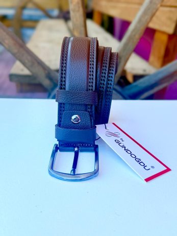4cm siyah çift dikiş desen  orjinal manda