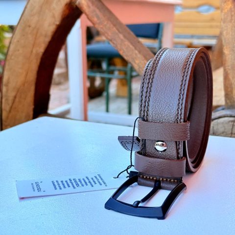 3,5 cm koyu kahve rengi orjinal manda deri kemer