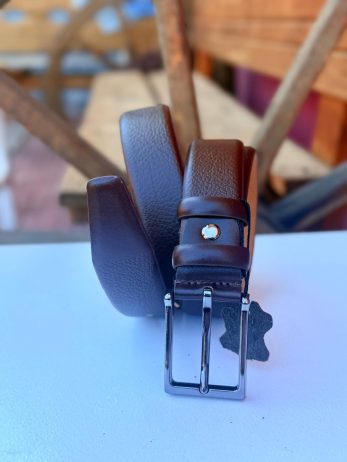 3,5 cm fındık kahve orjinal klasik deri kemer