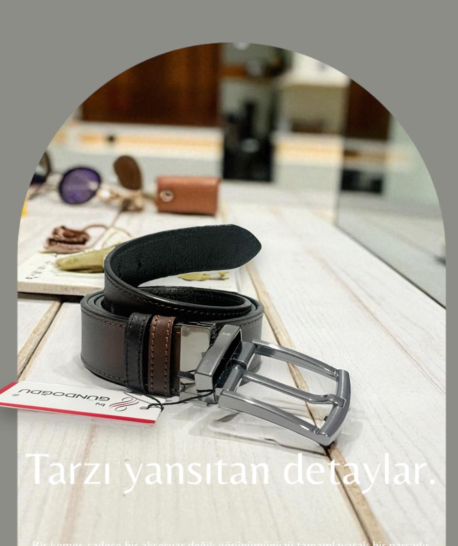 4cm çift taraflı bir tarafı koyu kahve bir tarafı siyah orijinal deri kemer - Görsel 6