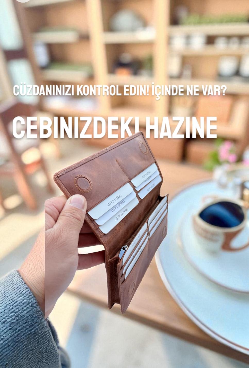 Tobiko Mihra Taba Deri Kartlık ve El Cüzdanı - Görsel 4