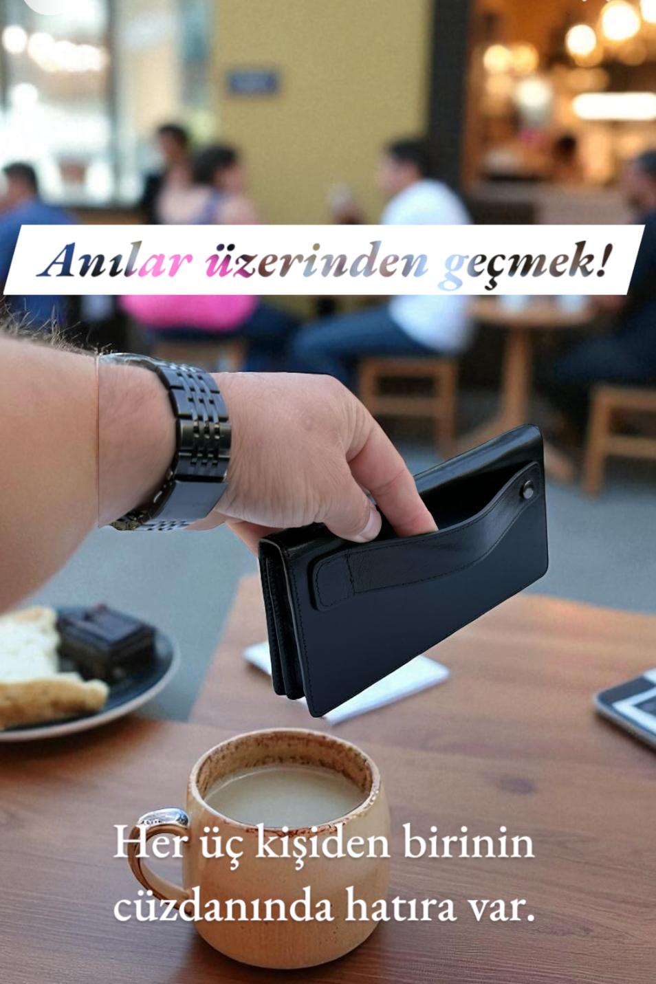 Tobiko Siyah Napa Telefonluklu Cüzdan - Görsel 5