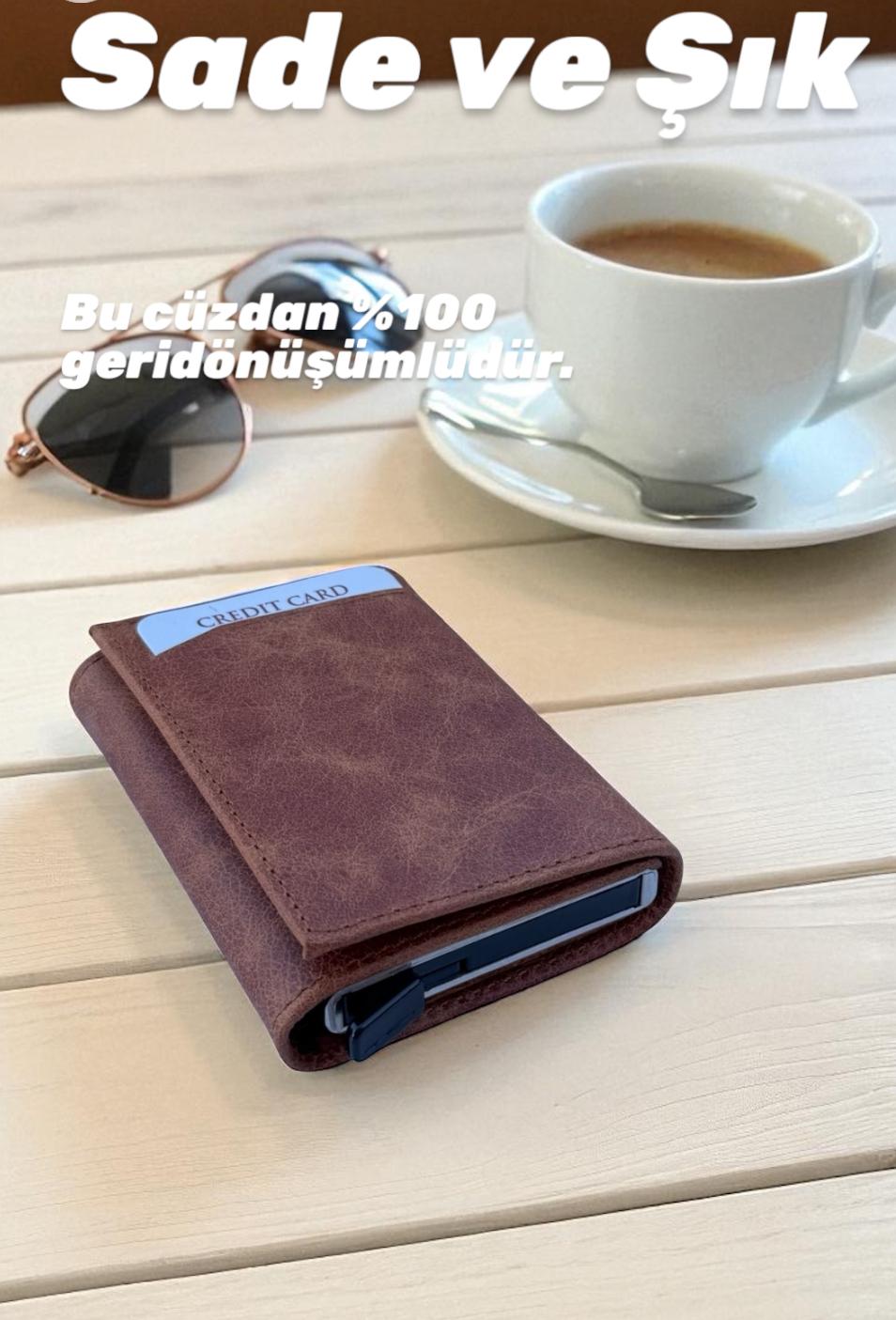 Mekanizmalı taba Aleks Deri Kartlık - Görsel 3
