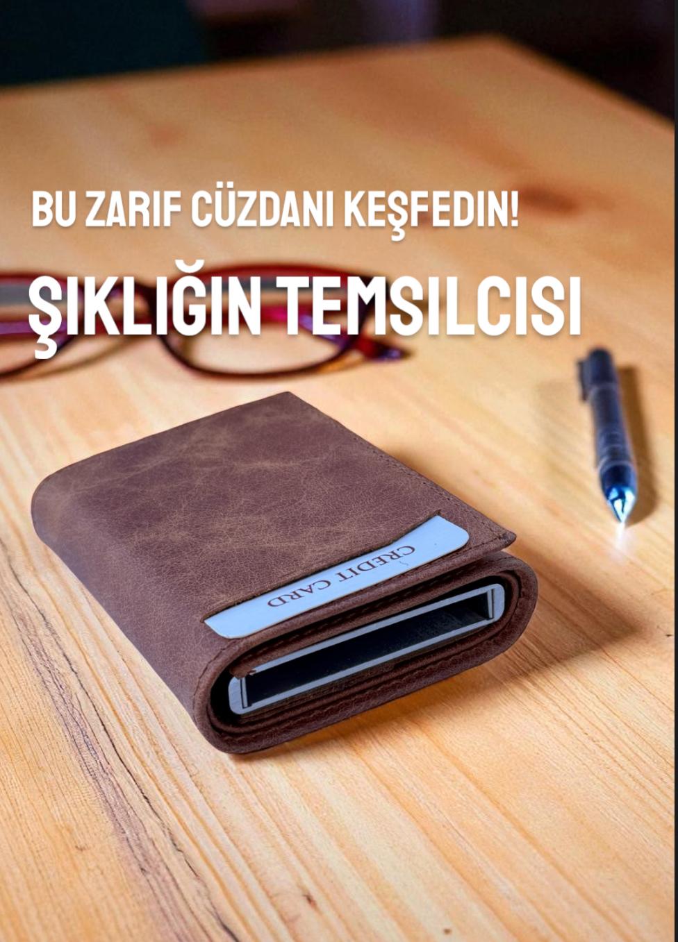 Mekanizmalı taba Aleks Deri Kartlık - Görsel 5