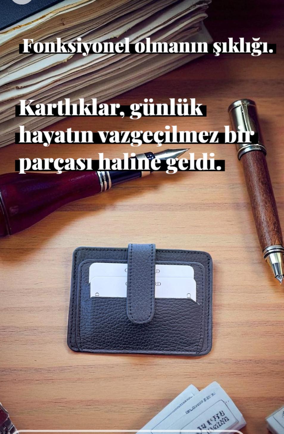Vagon Floter Siyah Deri Kartlık - Görsel 7